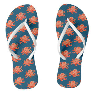 sea octopus pattern jandals