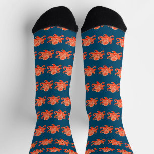 sea octopus pattern socks