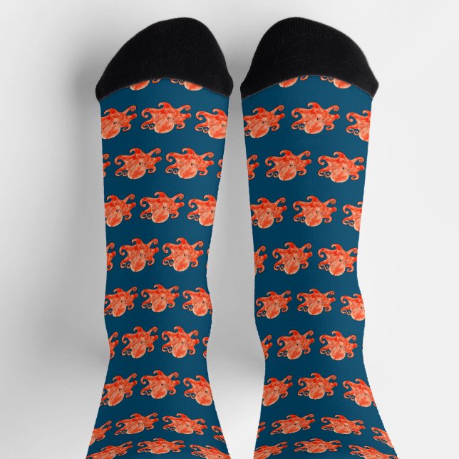 sea octopus pattern socks (Top)