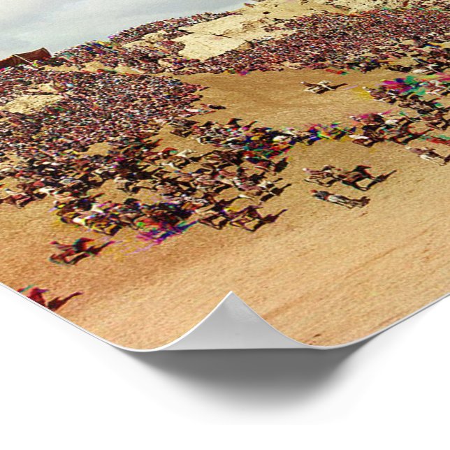 Sea of Camels - 1911 Vintage Colour Photo Poster (Corner)