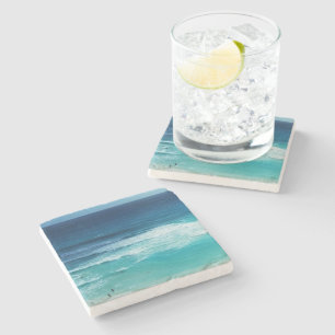 Sea of Cancun Mexico Stone Coaster