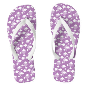 Sea of Cortez Flying Rays Lavender White Patterned Jandals