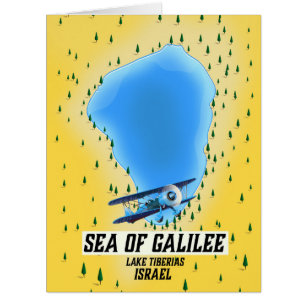 Sea of Galilee Israel map poster