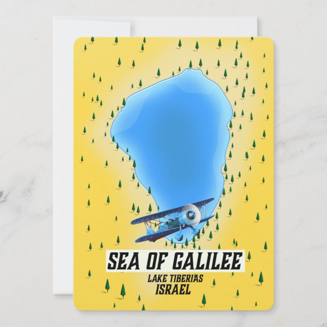 Sea of Galilee Israel map poster (Front)