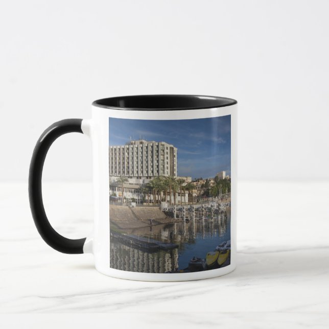 Sea of Galilee-Lake Tiberias waterfront, dawn Mug (Left)
