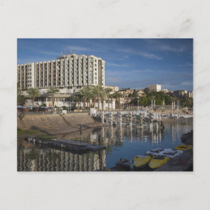 Sea of Galilee-Lake Tiberias waterfront, dawn Postcard