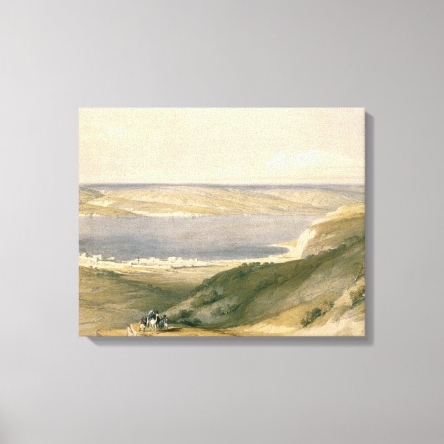 Sea of Galilee or Genezareth, looking towards Bash Canvas Print (Front)
