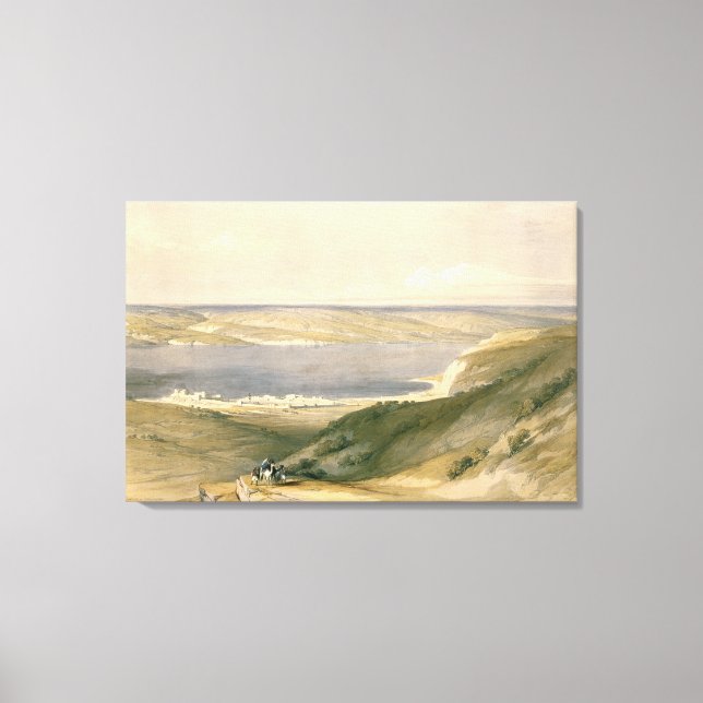 Sea of Galilee or Genezareth, looking towards Bash Canvas Print (Front)