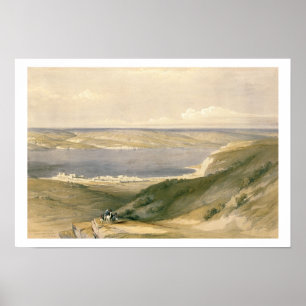 Sea of Galilee or Genezareth, looking towards Bash Poster