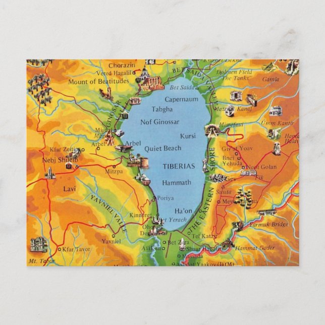 Sea of Galilee Postcard (Front)