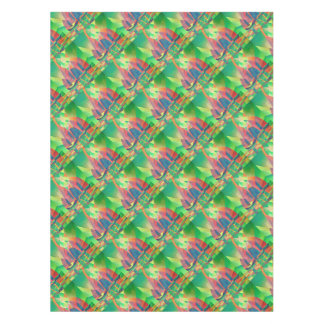 Sea of Green With Cubist Abstract Junks Tablecloth