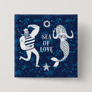 Sea Of Love Poster 15 Cm Square Badge