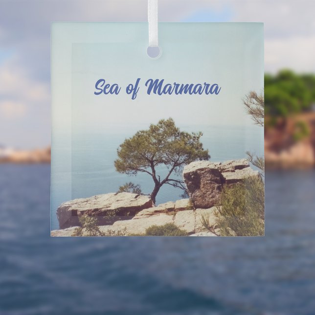 Sea of Marmara As Seen From Buyukada Glass Tree Decoration (Creator Uploaded)