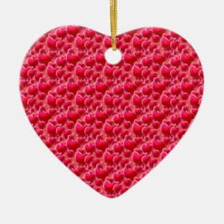 Sea of Pink Hearts Ceramic Tree Decoration