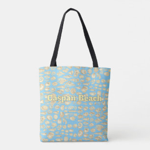 Sea of Shells - Lt Blue Personalised Tote Bag