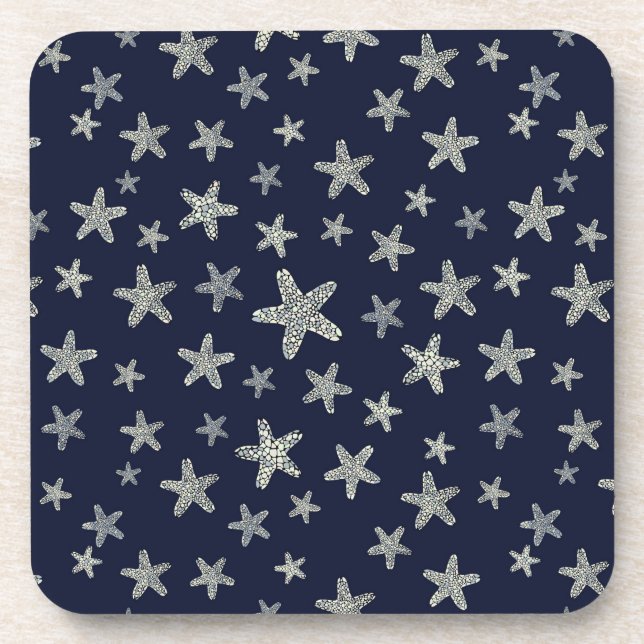 Sea Of Starfish Pattern Coaster (Front)