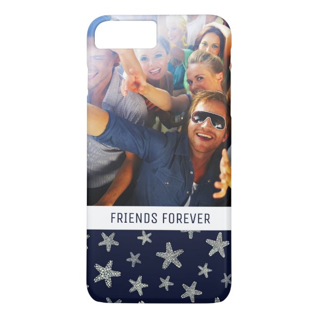 Sea Of Starfish Pattern | Your Photo & Text Case-Mate iPhone Case (Back)
