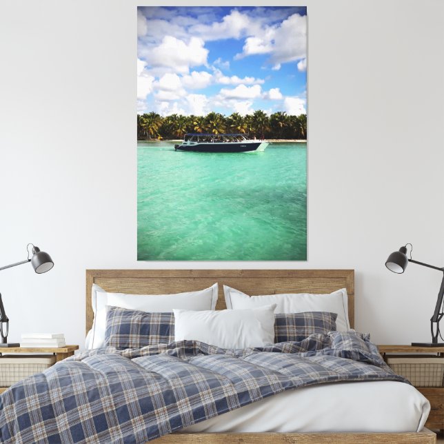 Sea of ​​the Dominican Republic Canvas Print (Insitu(Bedroom))