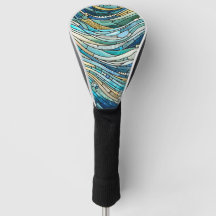 Sea of Waves Teal Mosaic Fine Art