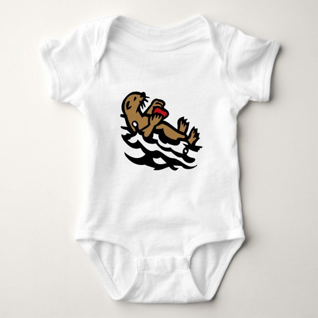Sea otter baby bodysuit (Front)