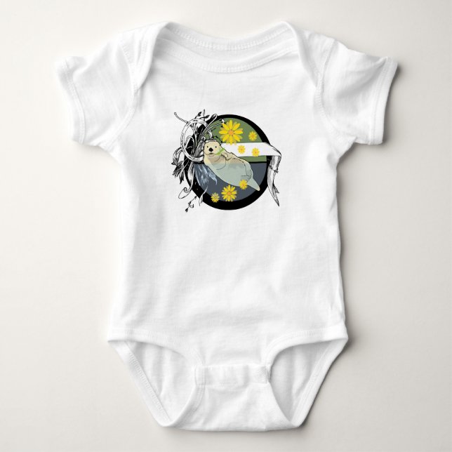sea otter baby bodysuit (Front)