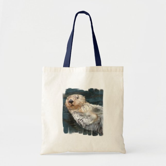 Sea Otter Budget Tote Bag (Front)