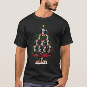 Sea Otter Christmas Tree Lights  Sea Otter Xmas T-Shirt