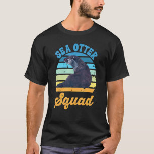 Sea Otter Costume for Kids Vintage Sunset Aquatic T-Shirt