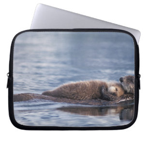 sea otter, Enhydra lutris lutris Laptop Sleeve