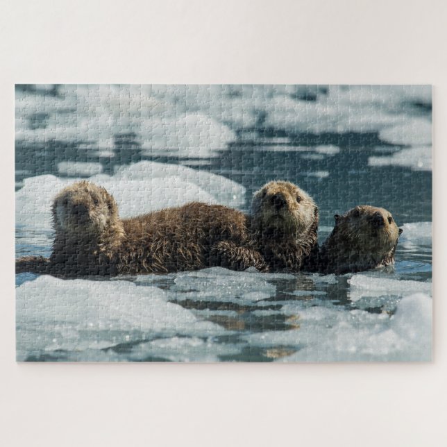 Sea Otter Family Jigsaw Puzzle (Horizontal)