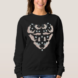 Sea Otter Heart Wildlife Wild Animal Giant Otter Sweatshirt