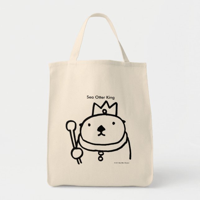 Sea Otter King Tote Bag (Front)