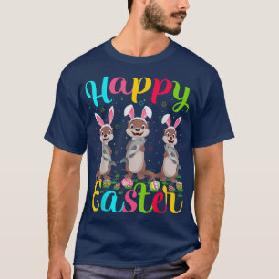 Sea Otter Lover Easter Egg Bunny Sea Otter Happy E T-Shirt