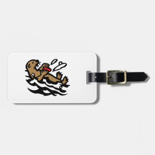 Sea otter luggage tag
