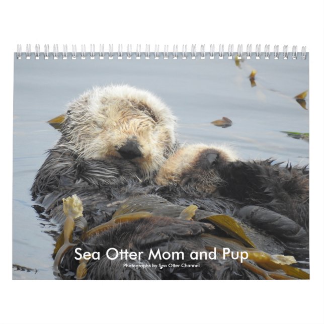 Sea Otter Mom and Pup Calendar #1 (Cover)