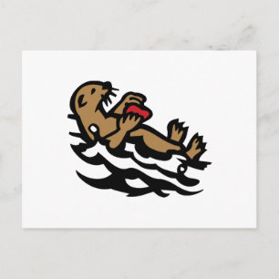 Sea otter postcard