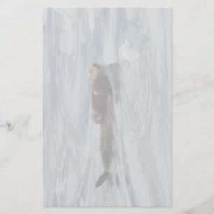 sea otter & pup stationery