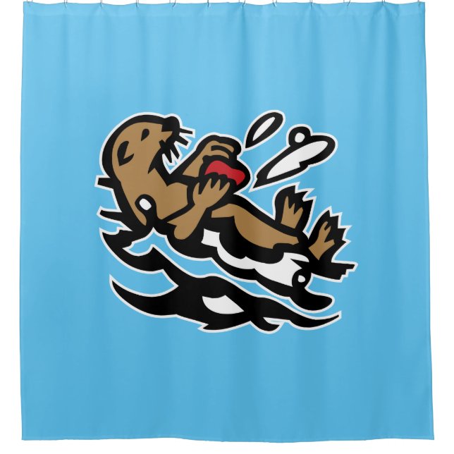 Sea otter shower curtain (Front)