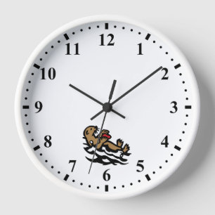 Sea otter wall clock