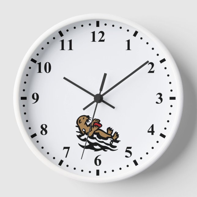 Sea otter wall clock (Front)