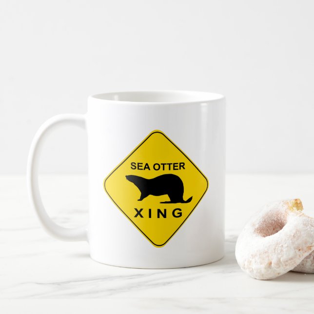 Sea Otter Xing Coffee Mug (With Donut)