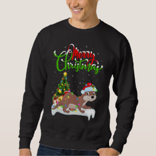 Sea Otter   Xmas Decorations Santa Sea Otter Chris Sweatshirt