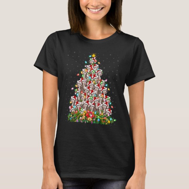 Sea Otter  Xmas Lights Santa Sea Otter Christmas T T-Shirt (Front)