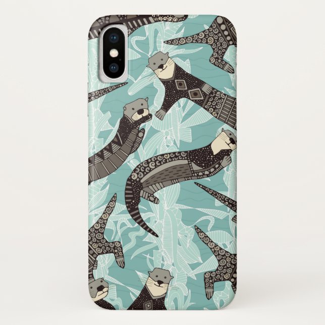 sea otters blue Case-Mate iPhone case (Back)