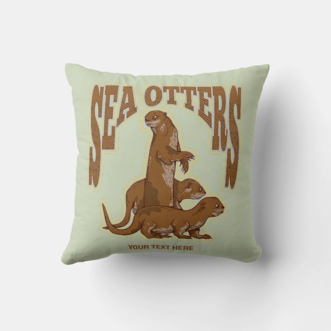 Sea otters cushion (Back)