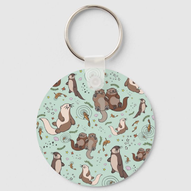 Sea otters key ring (Front)