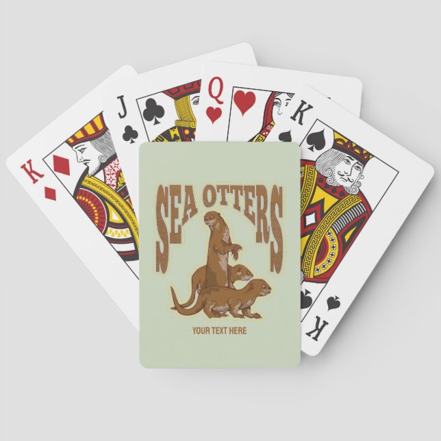 Sea otters playing cards (Back)