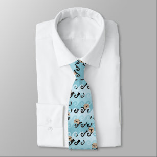 Sea Otters Riding the Waves Tie