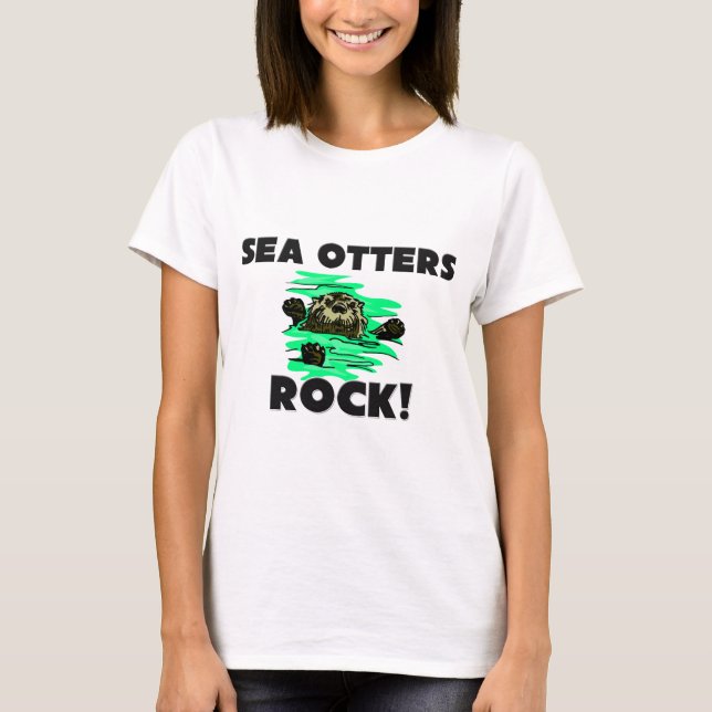 Sea Otters Rock T-Shirt (Front)