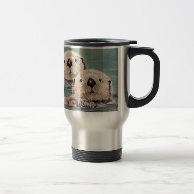 Sea Otters Travel Mug (Right)